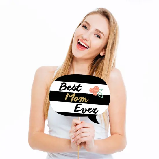 Big Dot of Happiness Best Mom Ever - Mother's Day Photo Booth Props Kit - 20 Count {4}