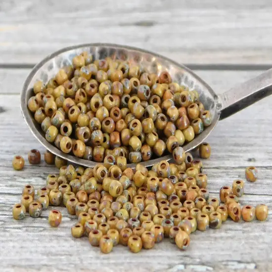 Opaque Brown Picasso Miyuki Seed Beads - Miyuki 4517 {3}