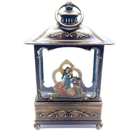 10" Water Snow Globe Nativity - Vintage Lantern Christmas Decoration {1}