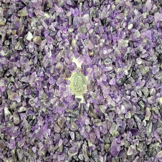 Tumbled Amethyst Crystal Chips Bulk {3}