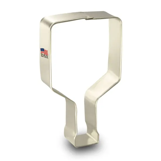 CookieCutter.com Cookie Cutters Pickle Ball Racquet or Mirror 4 in, Tin Plate Steel, Handmade in USA {1}