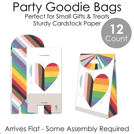 Big Dot of Happiness So Many Ways to Be Human - Pride Gift Favor Bags - Party Goodie Boxes - Set of 12 {7}