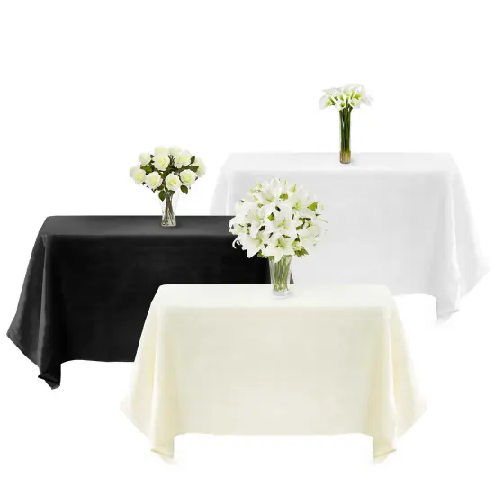 Lann's Linens - 20 Premium Tablecloths for Wedding / Banquet / Restaurant - Rectangular Polyester Fabric Table Cloths {7}