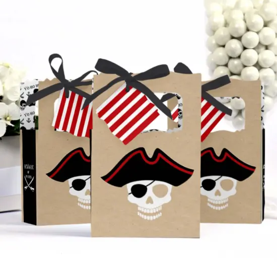 Big Dot of Happiness Beware of Pirates - Pirate Birthday Party Favor Boxes - Set of 12 {4}
