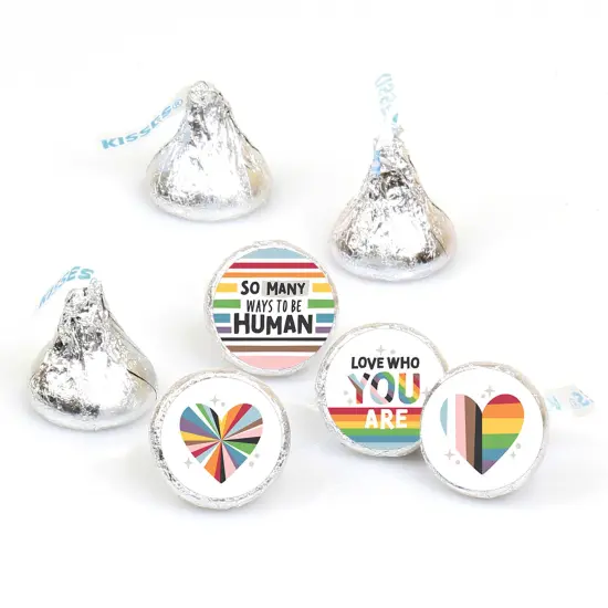 Big Dot of Happiness So Many Ways to Be Human - Pride Party Round Candy Sticker Favors - Labels Fits Chocolate Candy (1 sheet of 108) {1}