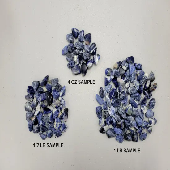 Bulk Tumbled Sodalite Crystals - Size SMALL - 1/2" to 1" {3}