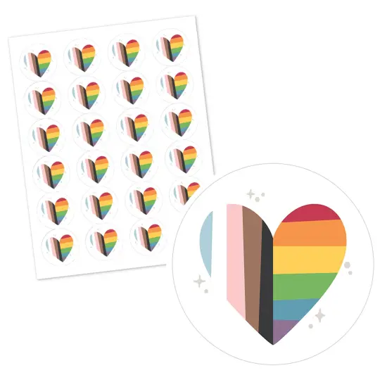 Big Dot of Happiness So Many Ways to Be Human - Pride Party Circle Sticker Labels - 24 Count {3}