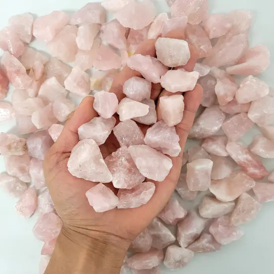 Rose Quartz Medium Chunks - Rough Stones Bulk {1}