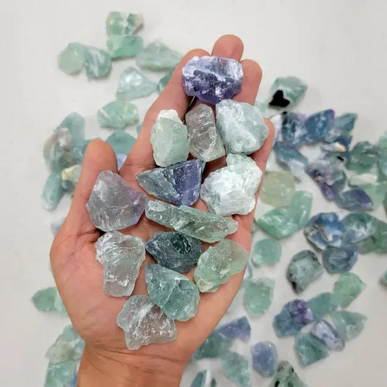 Green Fluorite Crystals - Rough Stones Bulk {5}