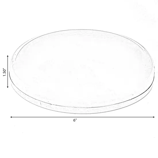 White Plastic 6 in Round LED Ceiling Light Fixture for Entryway, Office, Outdoor, 6500K Daylight, 2000lm 20W {4}