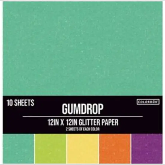 Colorb&ouml;k 12" x 12" Glitter Card Stock Paper Pad - Gumdrop 74642 by American Crafts {3}