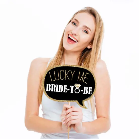 Big Dot of Happiness Funny Vegas Before Vows - Las Vegas Bridal Shower or Bachelorette Party Photo Booth Props Kit - 10 Piece {3}