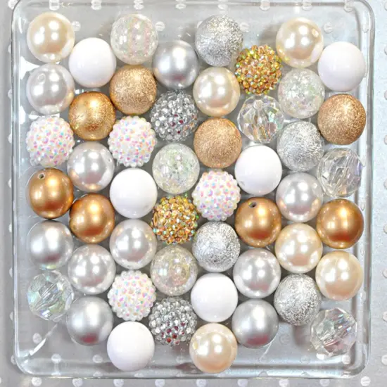 20mm Shine On acrylic bubblegum bead mix {2}