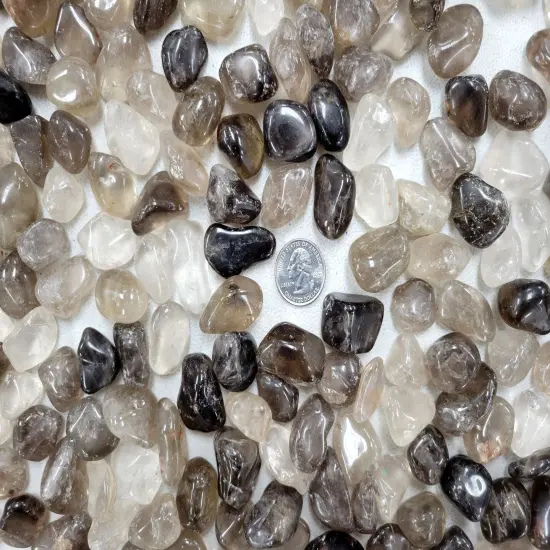 Bulk Tumbled Smoky Quartz Crystals - Size SMALL - 1/2 inch to 1 inch {4}