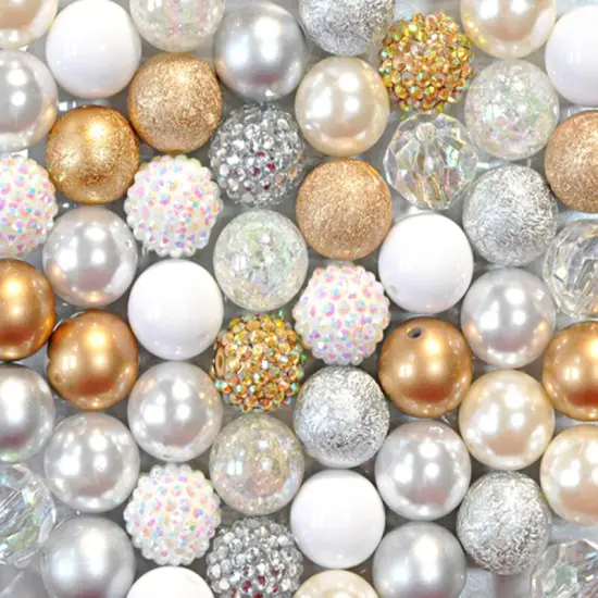 20mm Shine On acrylic bubblegum bead mix {1}