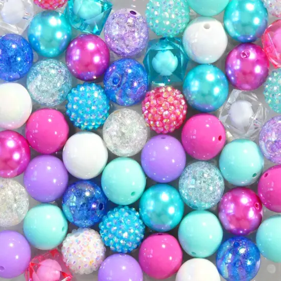 20mm Froze acrylic bubblegum bead mix {1}