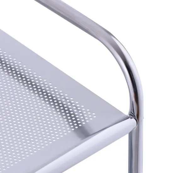 Costway 4 Drawers Rolling Storage Cart Metal Rack Shelf Home Office Furniture 2 Shelves {6}