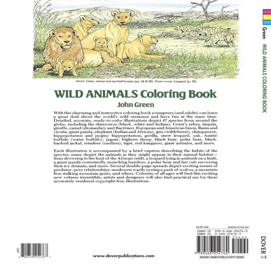 Wild Animals Coloring Book-Softcover {3}