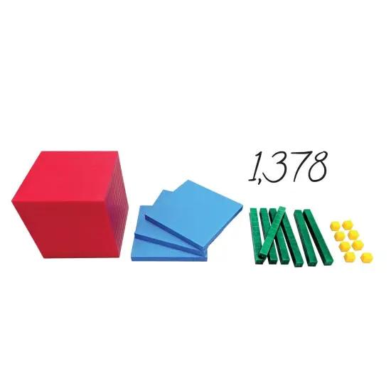 Four Color Plastic Base Ten Set - 121 Pieces {3}