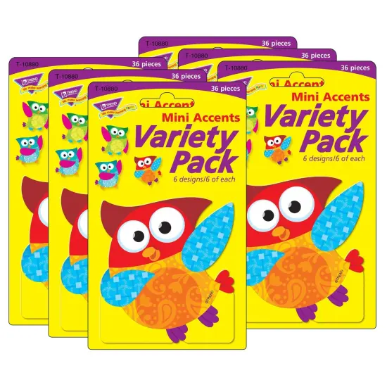 Owl-Stars!&reg; Mini Accents Variety Pack, 36 Per Pack, 6 Packs {1}