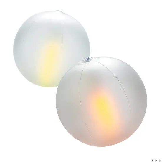 Inflatable 10" Color Changing Light-Up Medium Beach Balls - 12 Pc. {2}