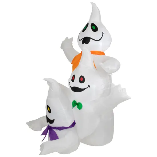 Northlight LED Lighted Ghost Trio Inflatable Outdoor Halloween Decoration - 3.5'- Warm White Lights {6}