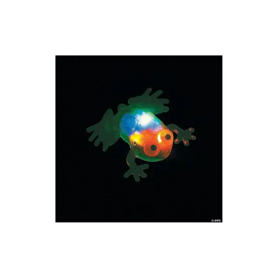 3" Flashing Squishy Red, Green, Purple & Blue Frogs with Beads - 12 Pc. {2}