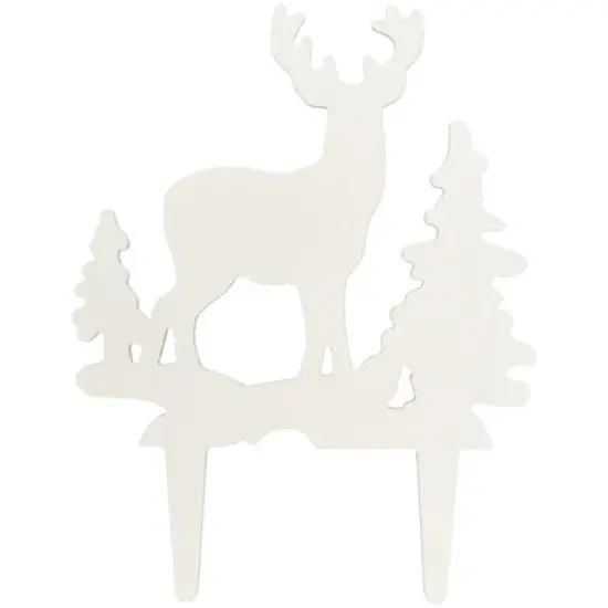 Deer and Pine Trees Gum Paste Layon Cake Topper Christmas Hunter Buck Trees {1}
