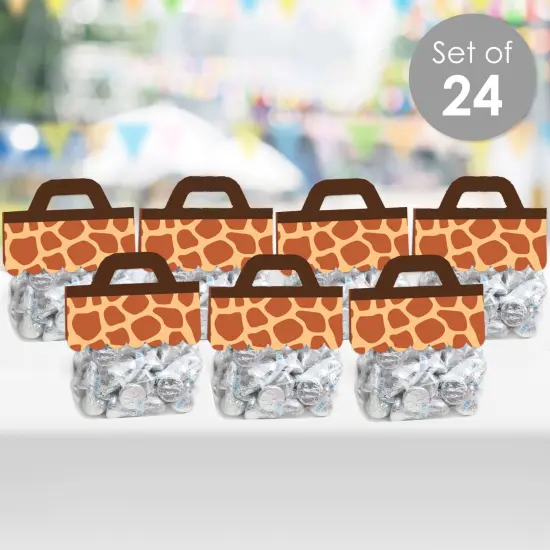 Big Dot of Happiness Giraffe Print - DIY Safari Party Clear Goodie Favor Bag Labels - Candy Bags with Toppers - Set of 24 {3}