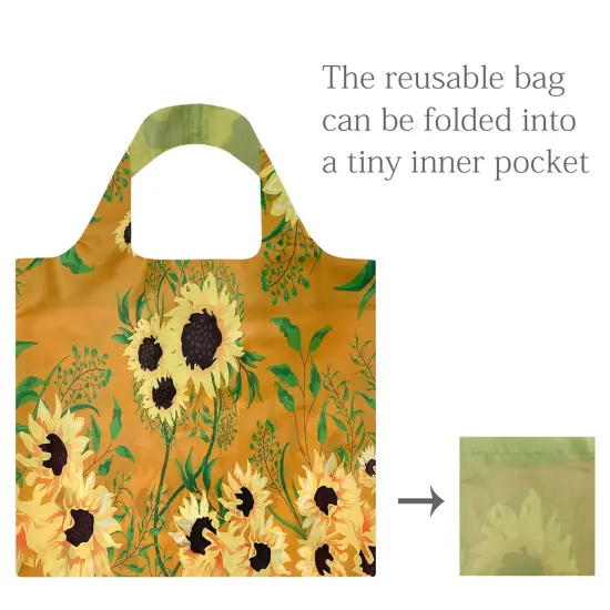 Wrapables AllyBag Collection Reusable Shopping Bag Sunflowers Harvest {6}