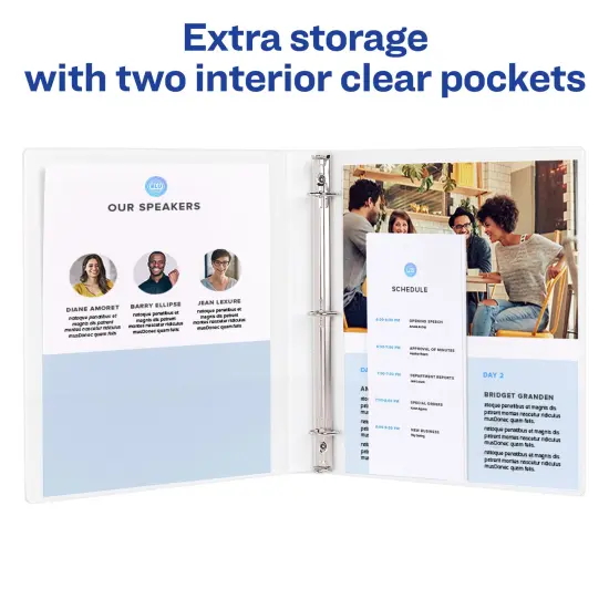 Avery Heavy-Duty Framed View 3 Ring Binder, 0.5" Slant Rings, 1 White Binder (68052) {5}