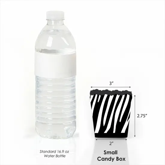 Big Dot of Happiness Zebra Print - Party Mini Favor Boxes - Safari Party Treat Candy Boxes - Set of 12 {4}