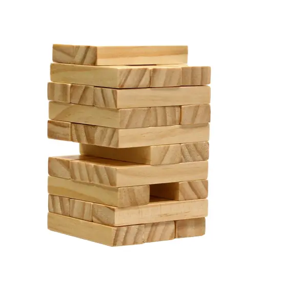 WE Games Wooden Blocks Stacking Tower Game, Short Stack {2}
