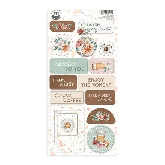 Coffee Break Chipboard Stickers 4.1"X8.7"-#02 {1}