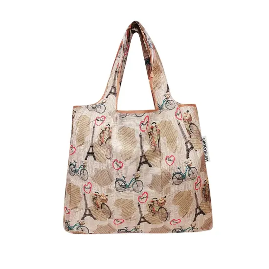 Wrapables Foldable Tote Nylon Reusable Grocery Bag (Set of 2) Paris {2}