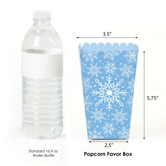 Big Dot of Happiness Blue Snowflakes - Winter Holiday Party Favor Popcorn Treat Boxes - Set of 12 {3}