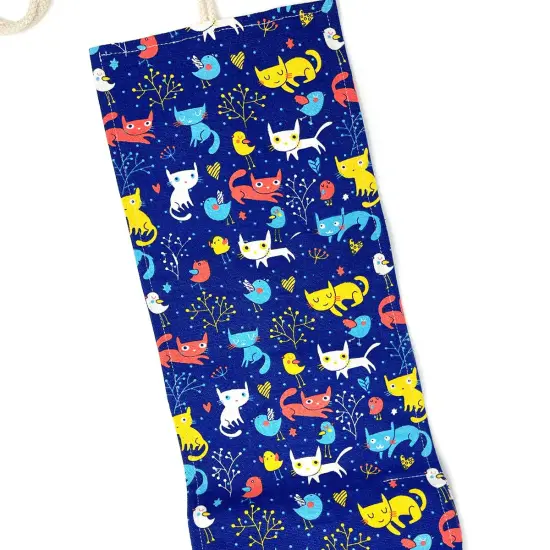 Wrapables Pencil Roll Organizer, Colored Pencil Wrap Pouch (72 slots) Cats Birds {3}