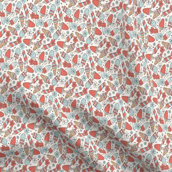 Various Fabrics by the Yard or Fat Quarter Popsicle Watermelon Ice Cream Picnic Summer 4Th July Flowers Custom Printed Fabric by Spoonflower {5}