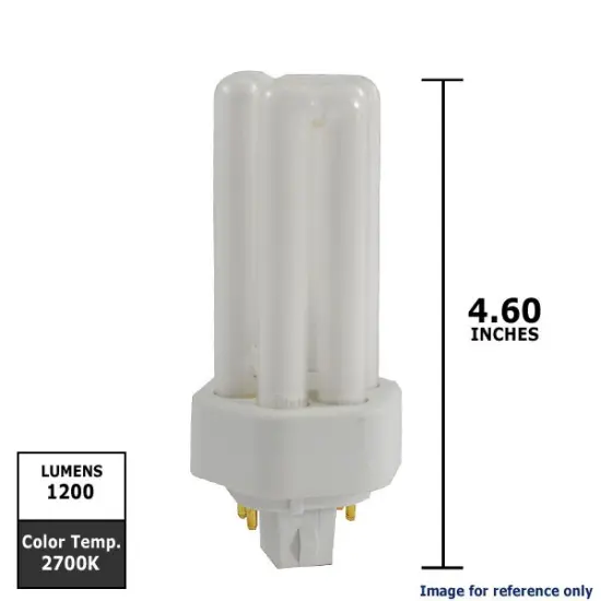 SUNLITE GX24Q-2, Triple Tube 4 Pin, 18W 2700k Bulb {2}