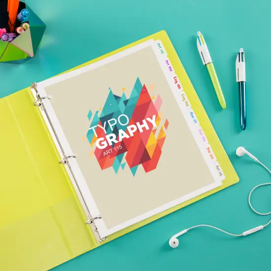 Avery Plain Tab Write & Erase Dividers, 8-Tab, White, 24 Sets (11507) {6}