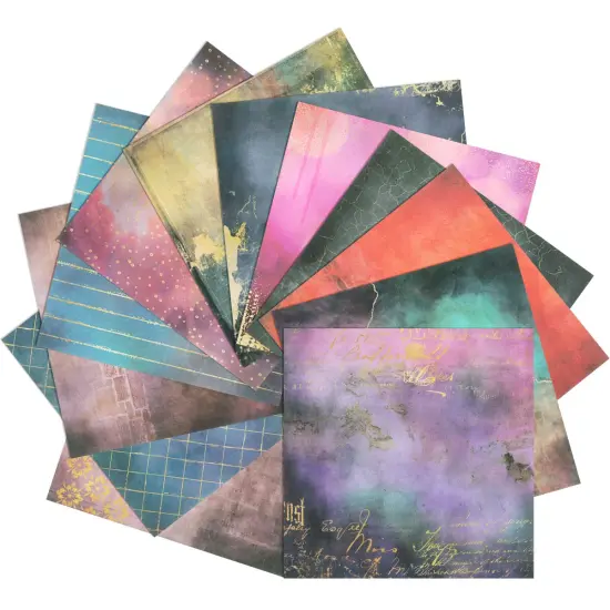 Wrapables 6x6 Decorative Single-Sided Scrapbook Paper for Arts & Crafts Projects, Scrapbooking, Card-Making Multi-Color {4}