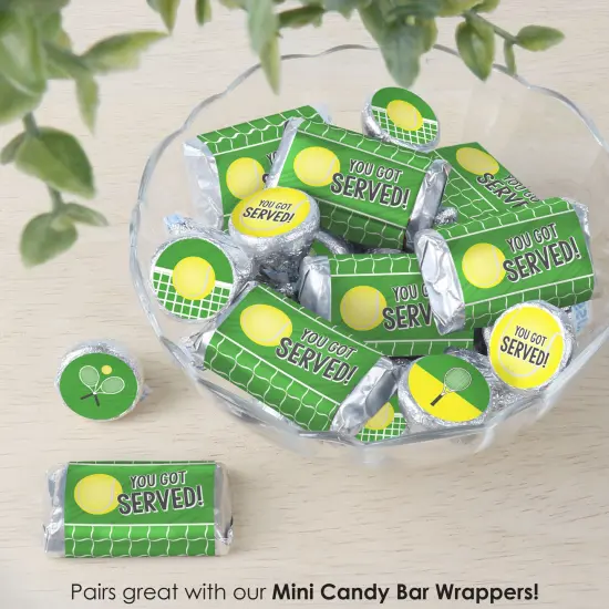 Big Dot of Happiness You Got Served - Tennis - Baby Shower or Tennis Ball Birthday Party Small Round Candy Stickers - Party Favor Labels - 324 Count {7}