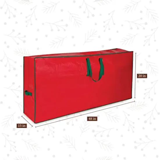 Christmas Tree Storage Bag, Stores 7.5 Foot Artificial Xmas Holiday Tree, Durable Waterproof Material, Protect Against Dust, Insects, and Moisture, Zippered Bag with Carry Handles, (Red) {6}