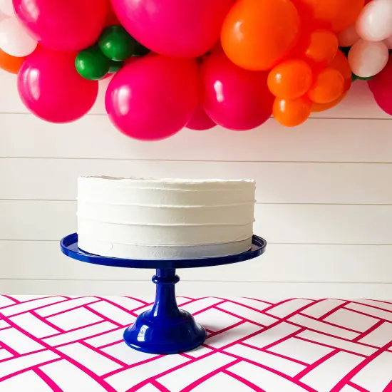 Royal Blue Melamine Pedestal Cake Stand {3}