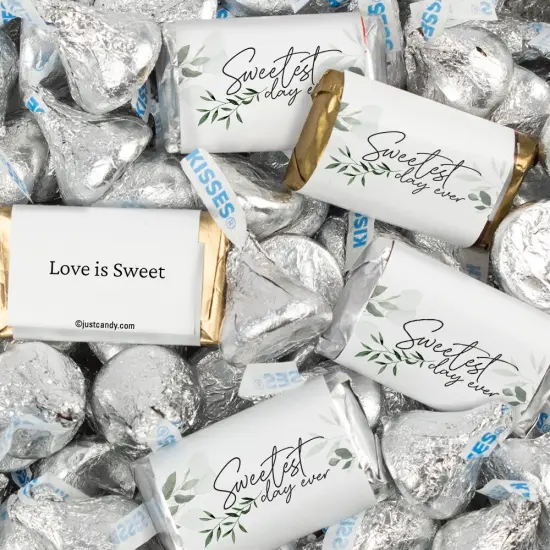 116 Pcs Wedding Candy Favors Hershey's Miniatures & Kisses - Sweetest Day {1}
