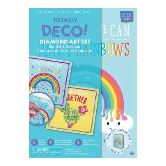 BOX CANDIY Totally Deco Rainbow Diamond Dazzling Gems Art Set in Keepsake Box {1}