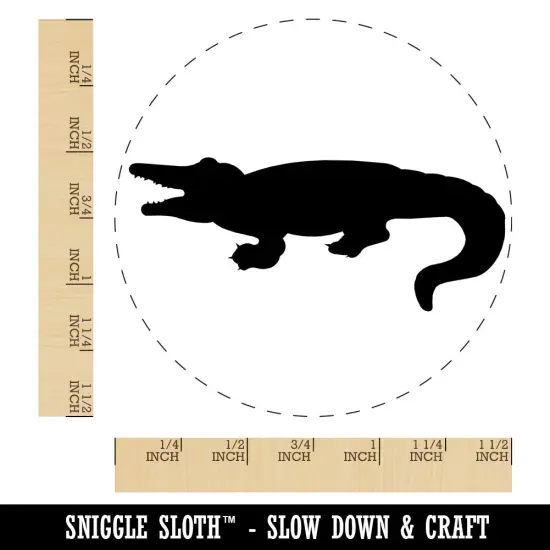 Alligator Crocodile Solid Self-Inking Rubber Stamp for Stamping Crafting Planners Red {1}