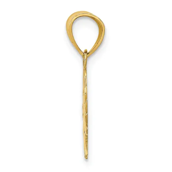 14K Gold Polished Sun with Face Pendant Jewelry 19.2mm x 11.8mm {4}