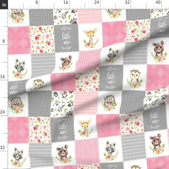 Various Fabrics by the Yard or Fat Quarter Quilt Patchwork Blanket Nursery Baby Woodland Bedding Forest Custom Printed Fabric by Spoonflower {1}