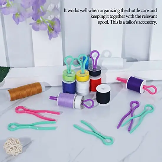 Keep Your Bobbin Threads Matched Up with Your Thread SpoolsBobbin Buddies Set of 30-Pack Sewing Machine Quilting Supplies Sewing Products Thread Holder Plastic Bobbin Clips Thread Holders {6}